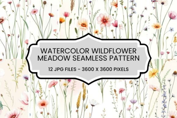 Bringing Nature to Your Designs with a Watercolor Wildflower Meadow Seamless Pattern