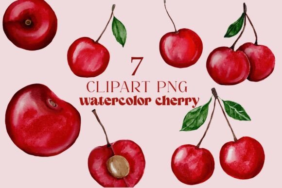 Bringing Spring to Life with Cherry Watercolor Clip Art PNG