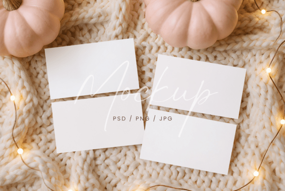 Elevate Your Brand with an Autumn Aesthetic Business Card Mockup