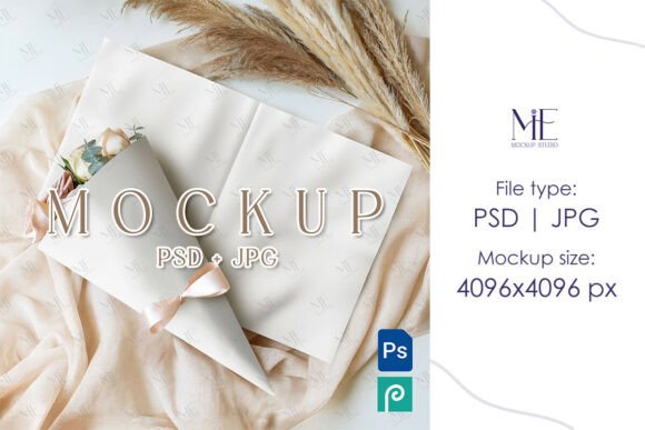 Elevate Your Brand with the Bouquet Newspaper Mockup Two Paper