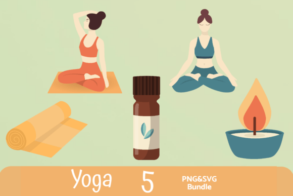 Elevate Your Brand with Yoga Wellness Clipart