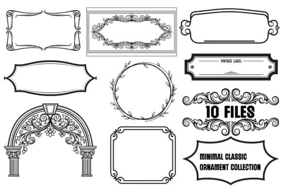 Elevate Your Designs with Minimal Classic Ornament Frames