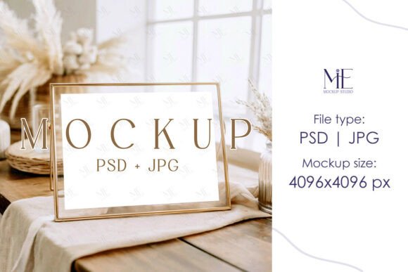 Elevating Brand Presence with the Horizontal Sign Mockup PSD, 10x8 Boho Go