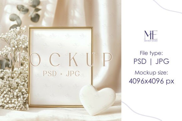 Elevating Event Branding with a Gold Frame Wedding Table Sign Mockup