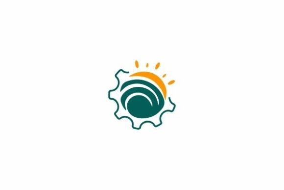 Mastering Your Brand Identity with the Solar Gear Wave Energy Industrial Logo