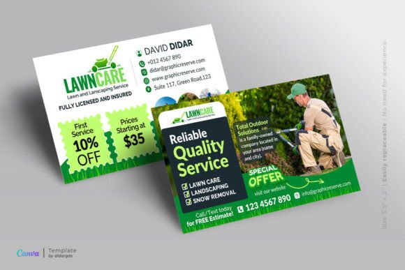 Quality Landscaping Business Card Design That Gets You Hired
