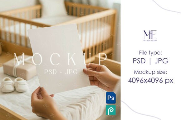 Streamlining Your Design Workflow with a 5x7 Invitation Card Mockup Baby Shower Template