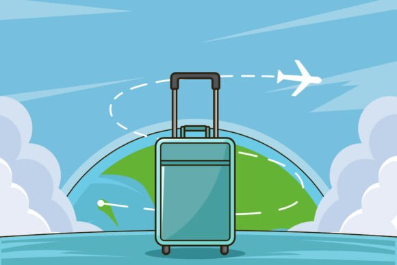 Suitcase Ready for Adventure Landscaped: Elevating Visual Storytelling in the Travel Era