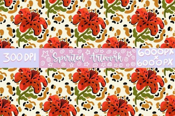 Unleashing Bold Aesthetics with the Modern Tiger Lily Abstract Pattern